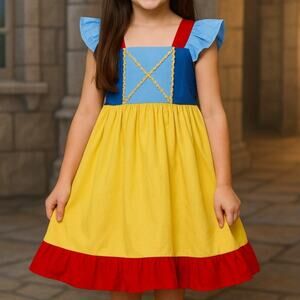 Snow White Dress Sz 5-6 Halloween Costume Theatre DressUp Princess Disney Cotton